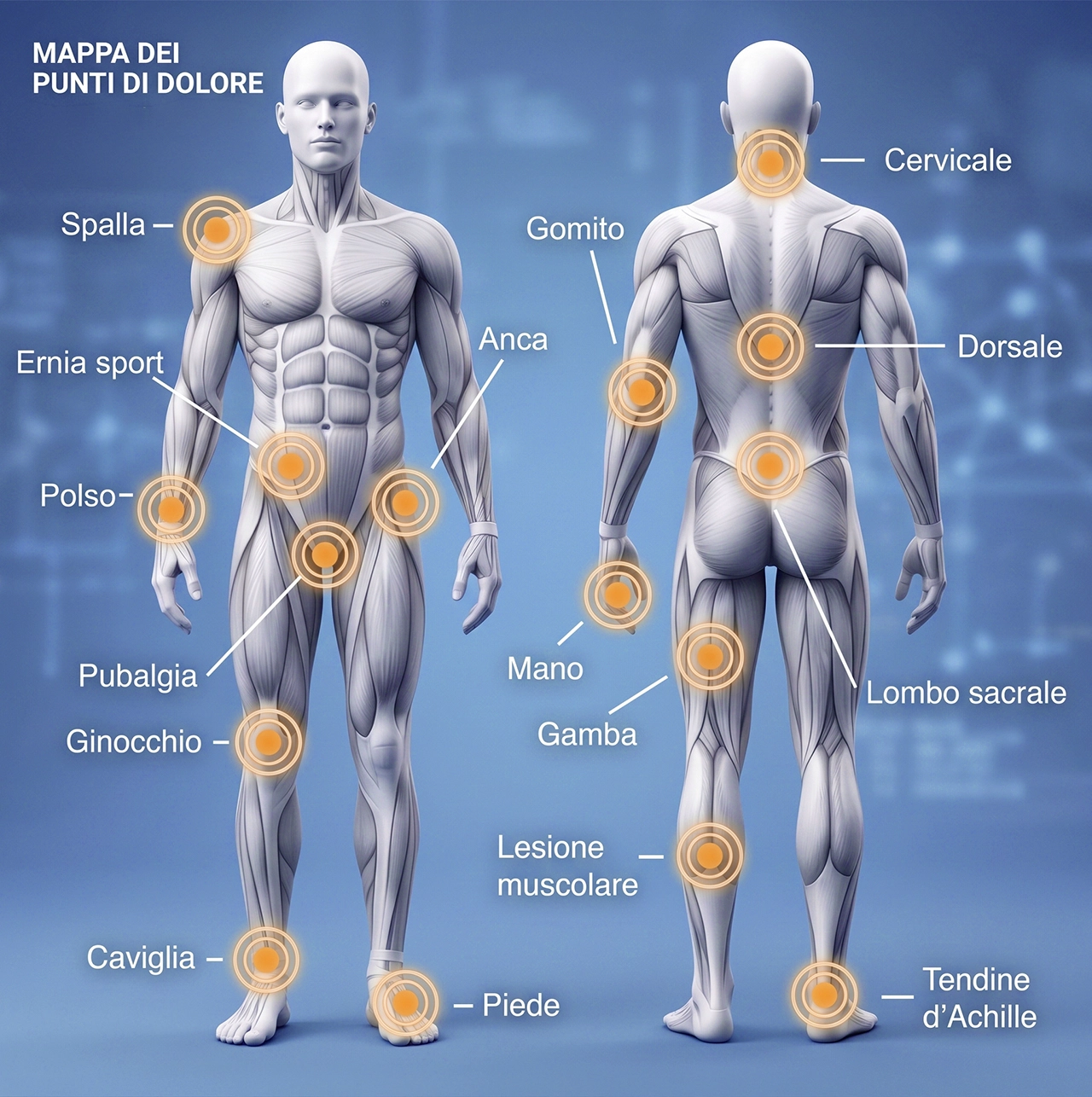 Immagine che indica le parti del corpo